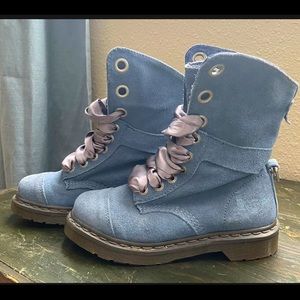 Dr. Marten blue suede Aimee boots size 5